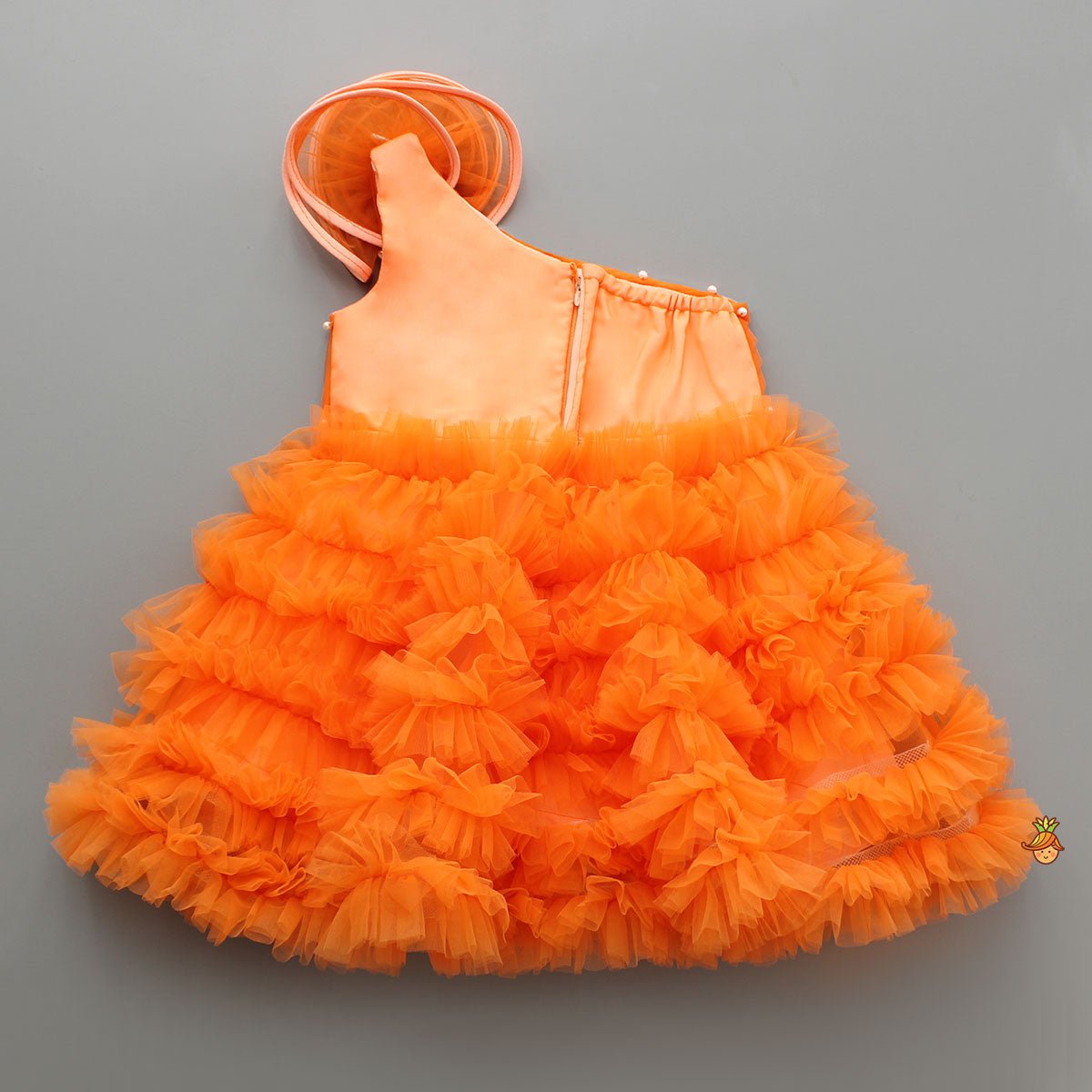 Swirl Frilled One Shoulder Elegant Dress - Image 2