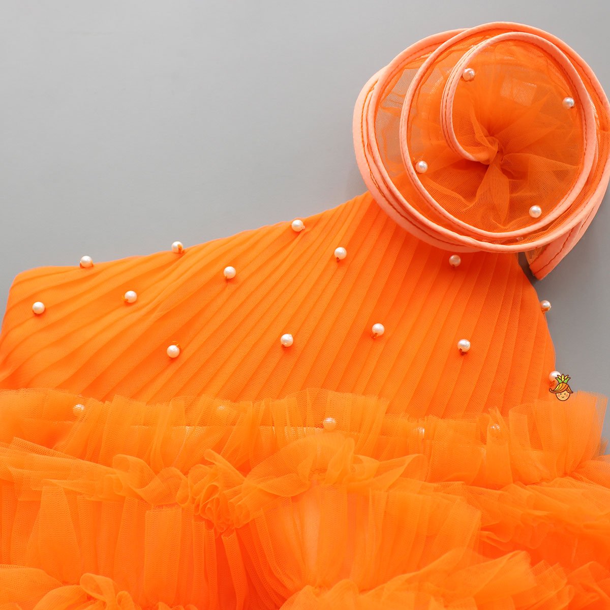 Swirl Frilled One Shoulder Elegant Dress - Image 3