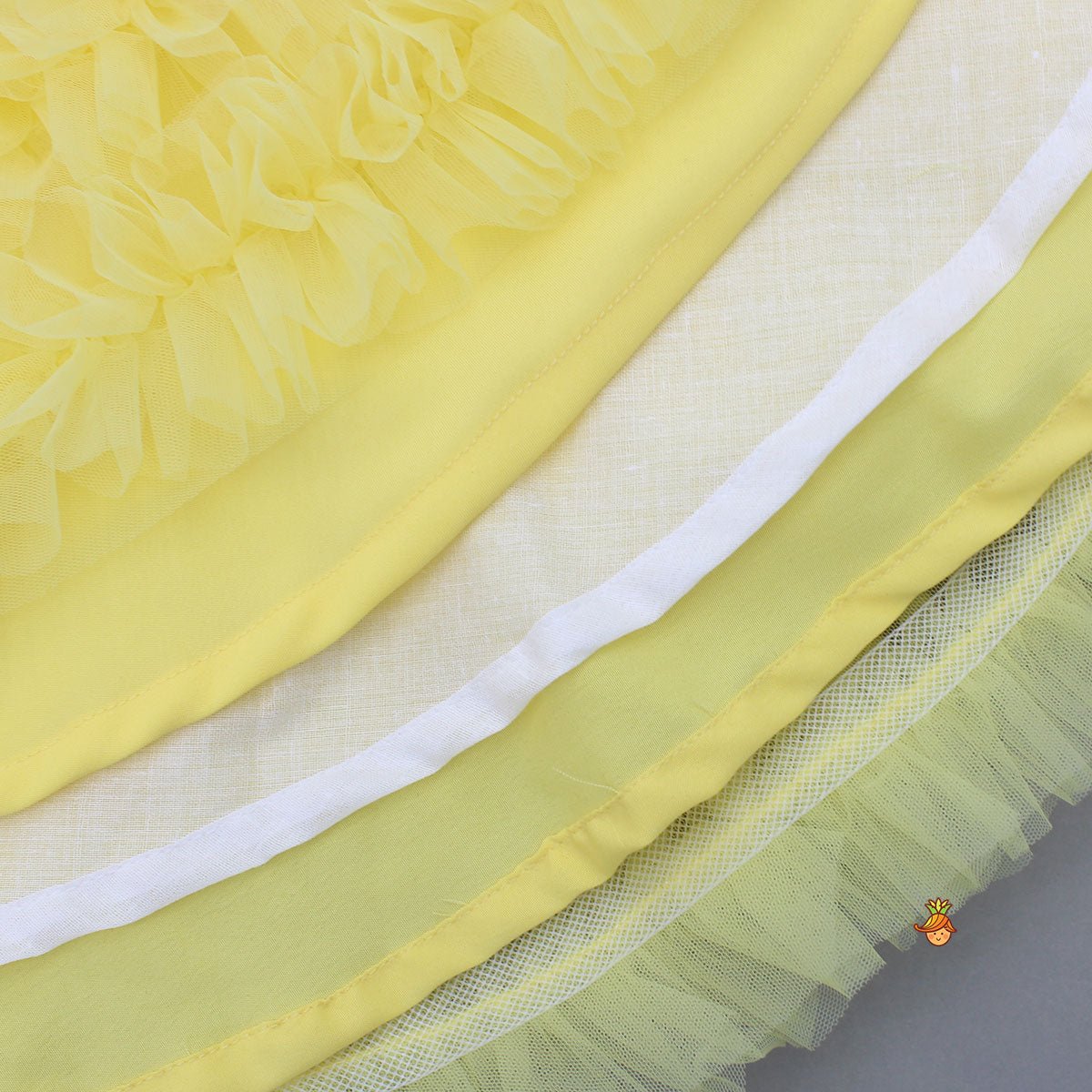 Swirl Enhanced One Shoulder Yellow Dress - Image 4